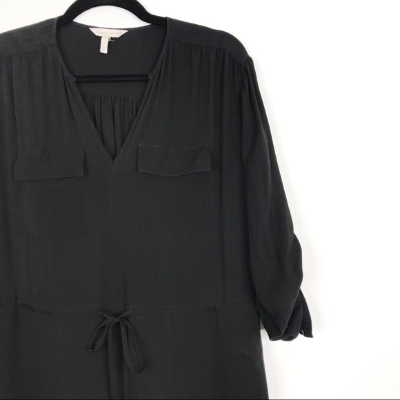 Rebecca Taylor Silk Tie Waist Dress Black Size 0 - Picture 3 of 10